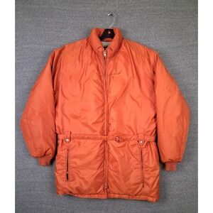 Tempco Adult Jacket M Orange Goose Down Puffer Insulated Garments Vintage 80s